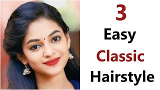 3 Easy classic hairstyle  New hairstyle for kurti  Simple hairstyle  hairstyles [upl. by Nyrhtak]