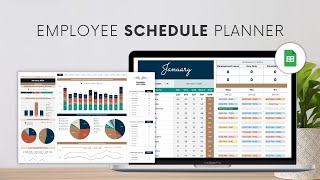 Employee Schedule Roster Planner Google Sheets Template  Complete Walkthrough Tutorial [upl. by Ys]