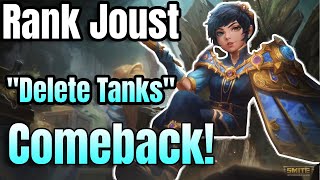 Smite  Charybdis  PLAT 1  RANKED JOUST quotTHE COMEBACKquot [upl. by Ydnil]