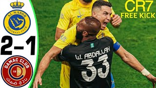 Al Nassr vs Damac 21  RONALDO FREE KICK  All Goals and Highlights 2023 [upl. by Atnuahs]