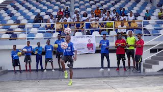 Fastest Time To 1000 Touches While Balancing A Football On The Head [upl. by Llerrad]