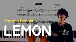 Yoneze Kenshi요네즈 켄시Lemon  피아노piano 악보 sheet [upl. by Nuhsar]