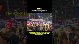 South Korea protest becoming BTS concert shorts bts [upl. by Aihtak]