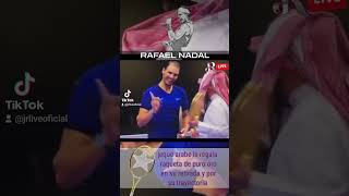 Jeque árabe regala raqueta de oro a Rafael Nadal por su trayectoria [upl. by Derrik160]