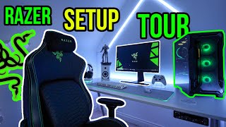 My RAZER Gaming Setup Tour  Feat Razer Iskur [upl. by Nelan146]