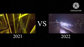 London NYE Fireworks 2021 VS 2022 [upl. by Cash]