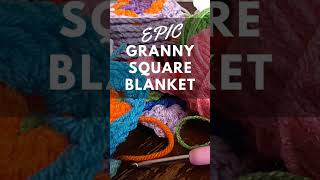 Granny square blanket tutorial with join as you go crochettutorial crochetblanket [upl. by Hull]