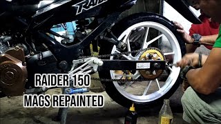 SUZUKI RAIDER 150 MAGS REPAINTING [upl. by Keram58]