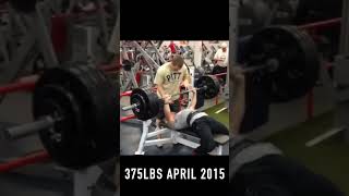 Bench press progress from 350 to 425 pounds [upl. by Ogeid66]