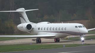 GULFSTREAM G700 A7CHC DEPARTING FROM FARNBOROUGHEGLF UK 2112024 TO DOHA [upl. by Etat771]