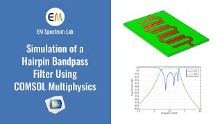 COMSOL Tutorial  Simulation of a Hairpin Bandpass Filter [upl. by Garges]