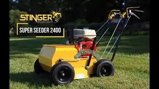 Stinger SUPER SEEDER 2400 Power Seeder  Renovator [upl. by Gusty]