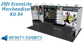 20ft EconoLite Merchandiser Kit 04  Infinity Exhibits [upl. by Enalahs]