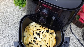 Philips Air Fryer HD920090 Review with Fries Demonstration  Philips air fryer how to use [upl. by Ayhdiv]