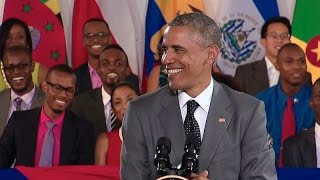 President Obama Speaks at a Town Hall With Young Leaders of the Americas in Jamaica [upl. by Allebara]