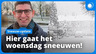 Sneeuwupdate deze gebieden krijgen woensdag sneeuw [upl. by Yahsram]