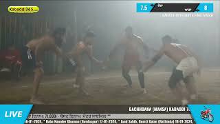 Final Match  Doda VS Ghanga  Bachhoana Mansa Kabaddi Cup 16 Jan 2024 [upl. by Burley701]