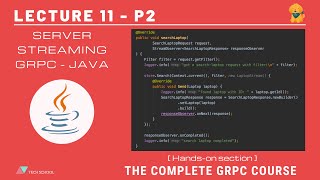 gRPC 112 Implement serverstreaming gRPC API  Java [upl. by Flita53]