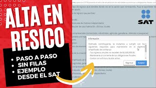 📌Cómo inscribirse al 𝐑𝐞́𝐠𝐢𝐦𝐞𝐧 𝐒𝐢𝐦𝐩𝐥𝐢𝐟𝐢𝐜𝐚𝐝𝐨 𝐝𝐞 𝐂𝐨𝐧𝐟𝐢𝐚𝐧𝐳𝐚 𝑹𝑬𝑺𝑰𝑪𝑶 SAT [upl. by Eleik348]