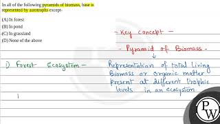 In all of the following pyramids of biomass base is represented by autotrophs except [upl. by Hurff992]