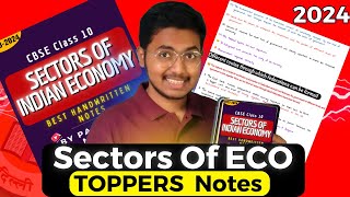 Sectors Of Indian Economy Notes Class 10 CBSE  Topper Notes Economic Chapter 2 shobhit nirwan [upl. by Carmelle]