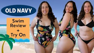 Old Navy Swimwear Try On and Review  Bikinis and One Pieces [upl. by Kaslik13]