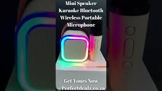 Mini Speaker Karaoke Bluetooth Wireless Portable Microphone [upl. by Ardme]