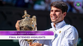 Carlos Alcaraz vs Novak Djokovic  Final Extended Highlights  Wimbledon 2024 [upl. by Weirick]