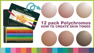 How to draw skin tones  12 pack Faber Castell Polychromos [upl. by Aleris]