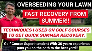 Overseeding your lawn the easy way Golf Course Superintendent shows you how to seed your yard [upl. by Pren]