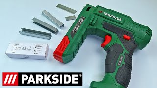 Parkside Electric Stapler amp Nailer PHET 15 C2 Unboxing amp Testing from LIDL [upl. by Bord533]