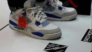 AIR JORDAN RETRO 4 quotMILITARY BLUEquot ON FEET EDITION  EXCLUCITY [upl. by Zildjian439]