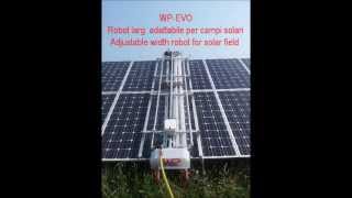 Spazzola portabile per lavaggio fotovoltaico  washing portable robot for PV plants  solar cleaning [upl. by Anoyet]