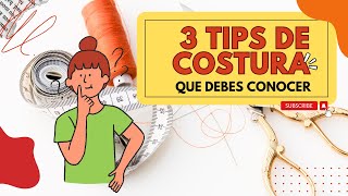 3 Tips de COSTURA que debes CONOCER 😍corteyconfeccion costura manualidades sewing [upl. by Giarc624]