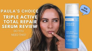 Paulas Choice Triple Active Total Repair Serum Review  Nadia Vega [upl. by Enegue]