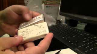 Silver Unboxing  Silvertowne Poured 10oz Bar [upl. by Sixla]