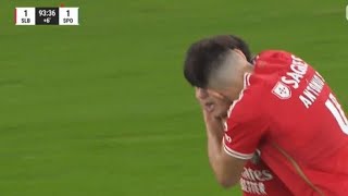 João Neves Goal Benfica vs Sporting 21  All Goals and Extended Highlights [upl. by Oliviero]