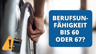 Berufsunfähigkeit bis 60 oder 67  DOCZINS [upl. by Aenil]