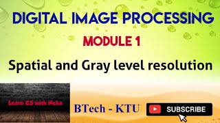 KTU CS463 DIGITAL IMAGE PROCESSING  Module 1  Spatial and Gray level resolution  BTECH  CSE [upl. by Aiuqes595]