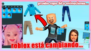 DE ESTA FORMA PUEDES PROBAR LAS NUEVAS ANIMACIONES Y ROPA 3D DE ROBLOX ¡FÁCIL 👀👖 [upl. by Llednek]