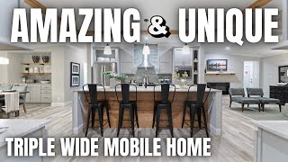 This NEW triple wide mobile home is in a LEAGUE OF ITS OWN Prefab House Tour [upl. by Lurleen747]