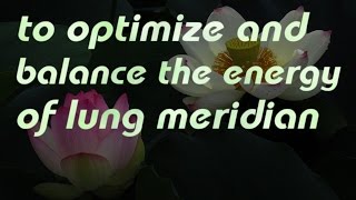 to optimize and balance the energy of lung meridian healing codesampsound [upl. by Eniarda854]