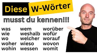 ALLE WWörter die du im Deutschen brauchst  WFragen auf Deutsch [upl. by Shull]