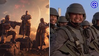 Helldivers 2 vs Starship Troopers Movie Opening Scene Comparison [upl. by Sirenay]