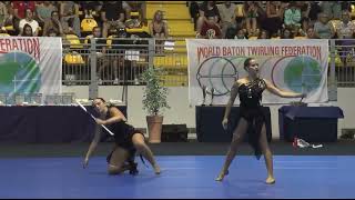 BriereCravic FRA Senior pair final World Baton Twirling Championship Turin 2022 [upl. by Yllehs555]