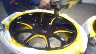 How to Paint Rims  Stripe Color Change [upl. by Kohsa419]