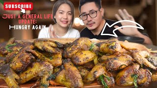 Indian style chicken wings  Northeast india naga mukbang mukbang food [upl. by Leksehc603]