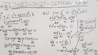 Implicit Differentiation Applied Mathematics [upl. by Rola370]