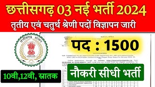 cg vacancy 2024  cg new vacancy 2024  cg job vacancy 2024  cg job  chhattisgarh vacancy 2024 [upl. by Ilan]