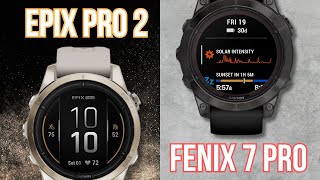 Garmin Epix Pro Gen 2 vs Fenix 7 Pro Sapphire Solar Titanium Titans Clash [upl. by Siryt]